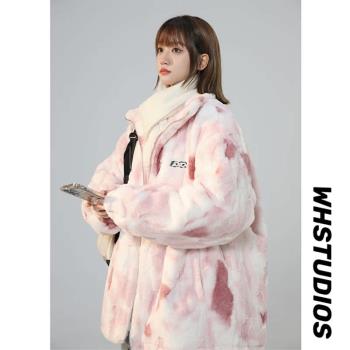 minette加絨加厚羊羔毛外套女奶fufu保暖百搭棉襖2025冬季棉衣服