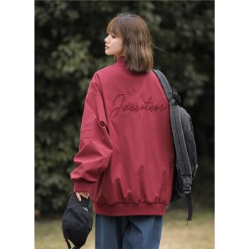 minette美式高階感防水棒球服外套女2025新款春秋刺繡飛行員夾克
