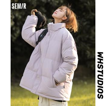 森馬羽絨棉服女2024新款寬松加厚冬季外套棉衣小個子保暖麵包服潮
