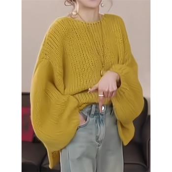 歐貨重磅早春夏季2025年新款女裝時尚寬松毛衣高階感漂亮穿搭上衣