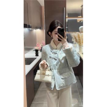 新中式氣質國風加厚羽絨服女裝2025冬季新款時尚毛絨拼接保暖外套