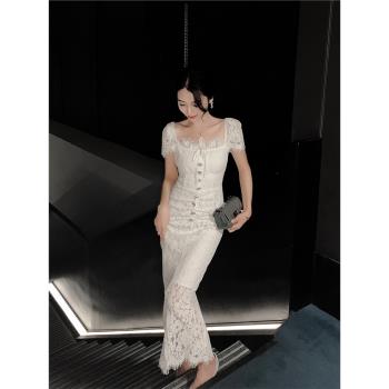 法式輕奢小眾高階宴會氣質名媛晚禮服女平時可穿高階感聚會連衣裙