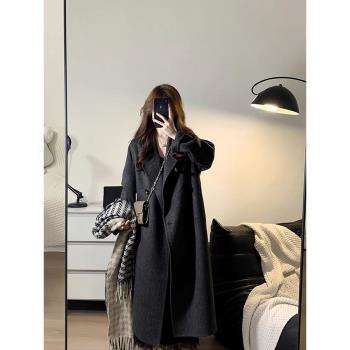羽絨服女呢子大衣2024秋冬季新款羽絨內膽大衣加厚中長款毛呢外套