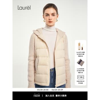 【白鵝絨】Laurel勞芮秋冬羊毛連帽夾克式羽絨服女LWD341L00400