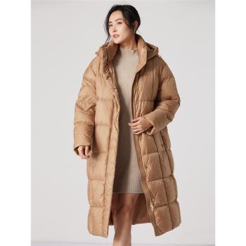 宋佳同款鵝絨長款羽絨服百搭氣質