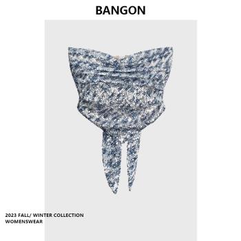 BANGON辣妹風設計感小眾上衣亮片