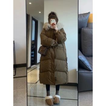 中長款棉服女冬季外套2024年新款棉衣棉襖高階感超好看小個子加厚
