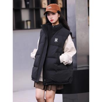 NY歐貨羽絨棉馬甲女韓版秋冬季潮牌保暖外穿背心加厚坎肩馬夾外套