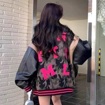 美式復古棒球服少女春秋2025新款初中高中學生BF原宿刺繡夾克外套