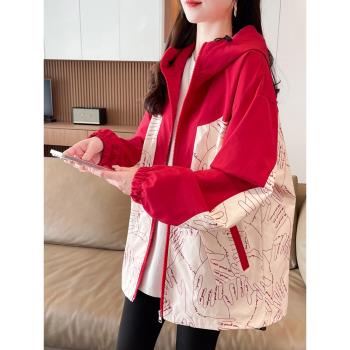 工裝沖鋒衣棉服女秋冬季加絨加厚風衣2025新款初中學生開春季外套
