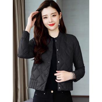 輕薄羽絨服內膽女短款2024春秋季新款內穿打底修身保暖白鴨絨外套