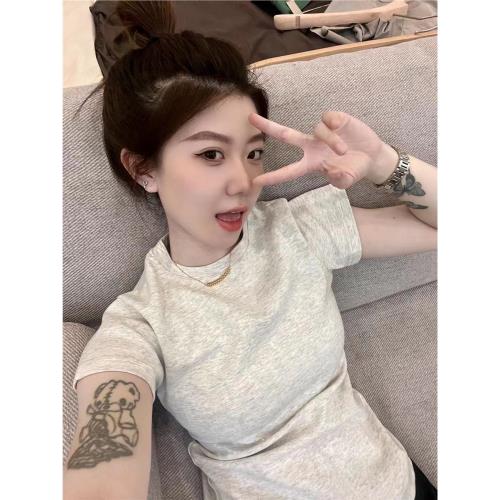 ADAI阿呆【美式辣妹正肩T】胖瘦都可穿！甜辣百搭 修身顯瘦體恤女