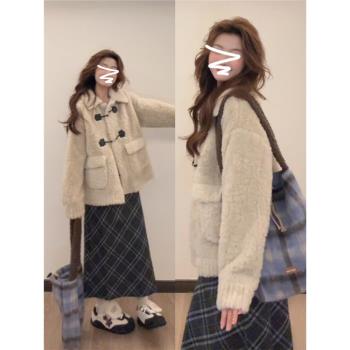 搖粒絨仿羊羔毛外套女秋冬季2025新款深秋初冬小個子香風加厚棉服