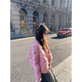 輕薄短款羽絨服女2024冬季新款超好看今年流行爆款寬松白鴨絨外套