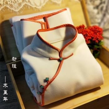 毛呢加厚保暖修身日常中長款旗袍