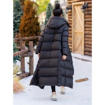 羽皇歸來羽絨服女長款2024冬季新款長過膝東北加厚加長超厚到腳踝