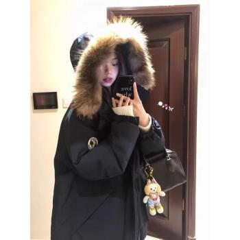 羽絨棉服女工裝派克服2024年冬季新款棉衣情侶戶外小個子棉襖外套