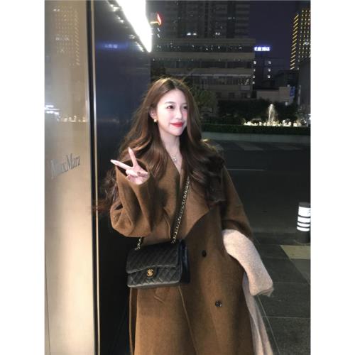 質感無敵高級感呢子大衣女2025新款秋冬毛呢外套韓系小個子中長款