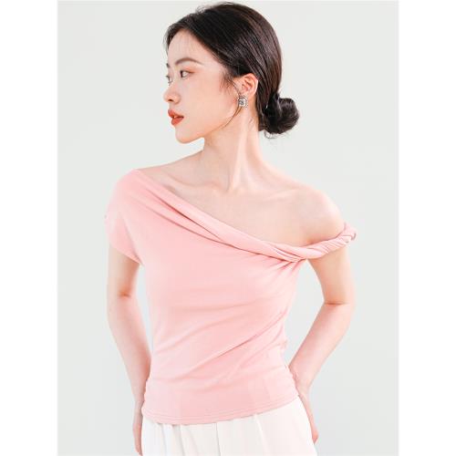 TANSSHOP紐結針織修身短款小上衣