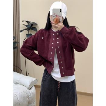 素然外套女2024秋冬季新品零休閑百搭雙面穿多扣時尚戶外開衫上衣
