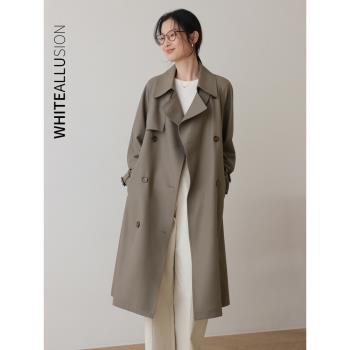 風衣外套女2024年春秋季新款小個子收腰休閑高階感今年流行中長款