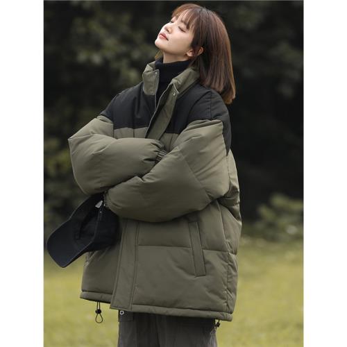 森馬旗下minette冬季立領羽絨棉服女加厚保暖面包服棉衣外套潮牌