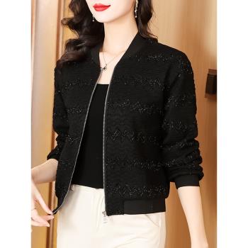 毛呢短外套女士裝春秋冬季2025年新款棒球服夾克洋氣風衣時尚上衣