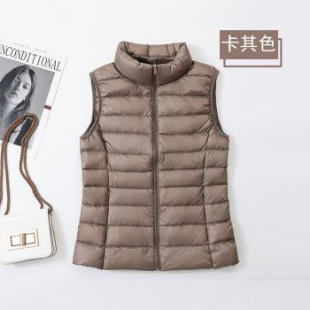 優質女裝羽絨服馬夾短款2024內膽背心女輕薄冬羽絨坎肩外穿外套女