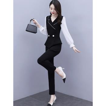 女裝早春氣質小個子職業時尚套裝