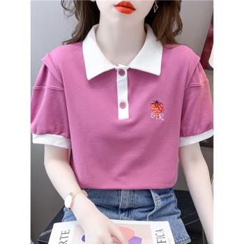 polo時尚洋氣時髦上衣服正肩t恤