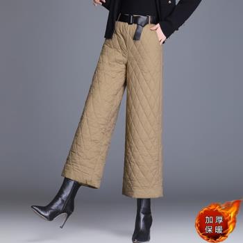 羽絨棉褲女士冬季2025新款外穿媽媽加厚爆款時尚寬松打底大碼褲子