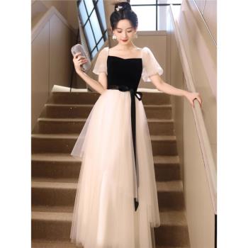 晚禮服女2025新款宴會氣質設計感輕奢小眾高階學生主持藝考成人禮