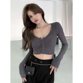 歐美風鋼管舞露臍服裝上衣小衫