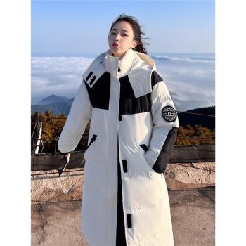 羽絨服中長款棉服女2024年新款冬季寬松保暖超厚棉襖棉衣連帽外套