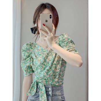 法式短袖襯衫夏季2025年新款女士裝設計感小眾高階感上衣雪紡白色
