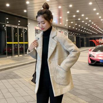 2024年秋冬百搭金貂絨大衣小個子毛絨外套羊羔絨上衣女士短外套女