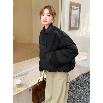 pu皮拼接羽絨服女冬季2025新款獨特超好看女士短外套今年流行爆款