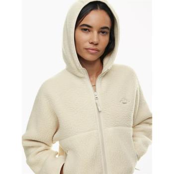 【Aritzia Tna】秋冬搖粒絨仿羊羔毛拉鏈連帽保暖百搭寬松外套女