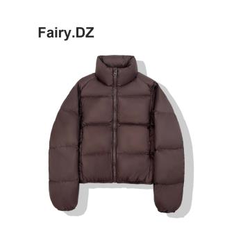 肯豆風羽絨服女短款小個子2025年冬輕薄新款加厚麵包服白鴨絨外套