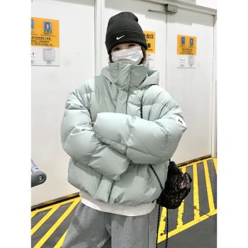 學院風韓系寬松連帽麵包服棉衣外套女2024冬季新款加厚超好看棉襖