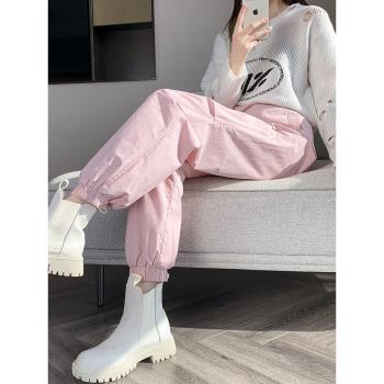 森馬集團棉致輕薄羽絨褲女外穿冬季2024新款時尚休閑防風保暖棉褲