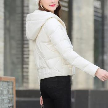 小個子短款白色羽絨棉服女春冬季2025年新款修身顯瘦棉衣棉襖外套