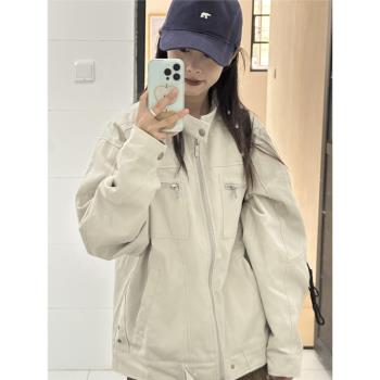 美式復古夾棉工裝棉服外套男女cleanfit冬季新款短款夾克加厚棉衣
