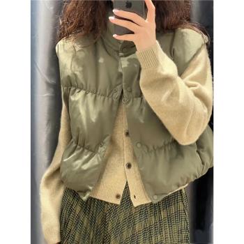 2024年冬季新款女裝高階感百搭羽絨短背心外套夾克馬甲472014