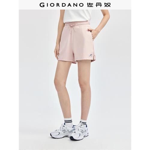 佐丹奴短褲女裝雙面布印花松緊腰針織衛褲短褲 05403402