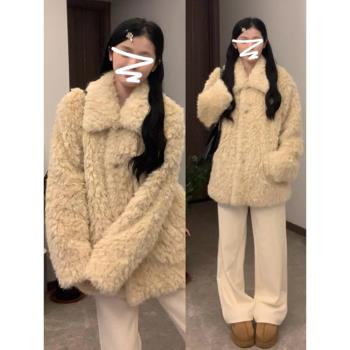 搖粒絨羊羔毛外套女秋冬季2025新款爆款小香韓系加絨加厚保暖上衣
