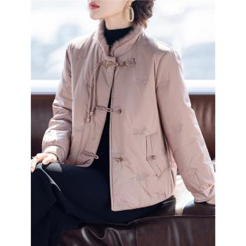 新中式媽媽羽絨服冬季洋氣時尚衣服2025新款中老年人女士冬天外套