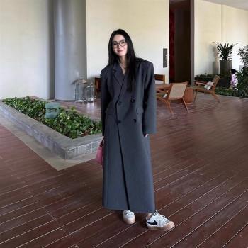 高個子腳踝寬松正肩風衣外套西裝