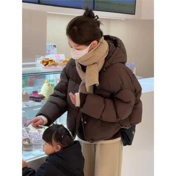 短款韓版美拉德加厚外套羽絨棉服