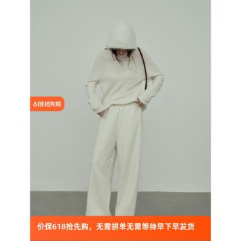 愛與南希原創設計2025冬新款松緊加厚保暖衛褲絲絨感糯米休閑褲女